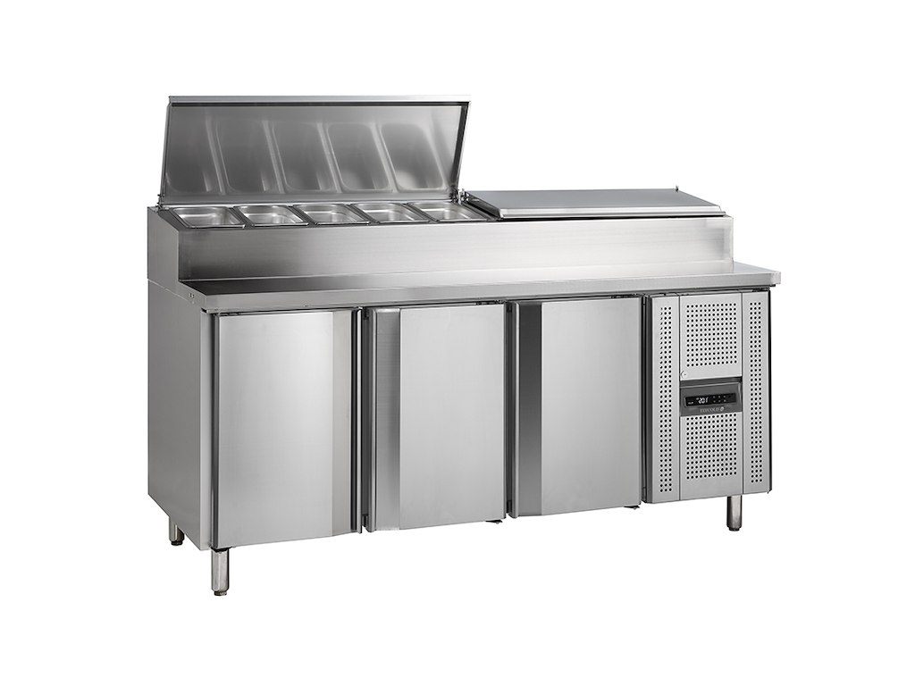 Saladette 2 doors GN1/1 stand: 9xGN1/3