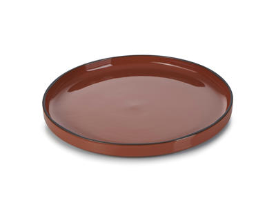 Plate Ø28 cm Brown Caractere