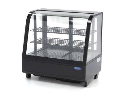 Refrigerated display case for table 0-12*C 2 shelves Black