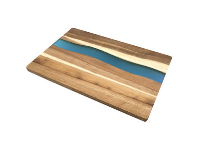 Cutting board 35x23x1.5 cm Acacia/Blue Resin