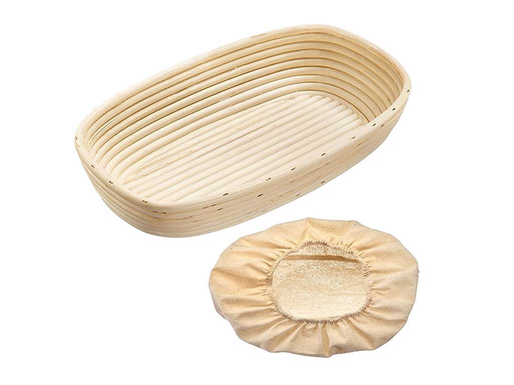 Rising basket oval 33.5x20.5 with cloth cover