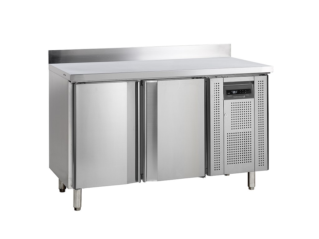 Refrigerated display case 2 doors w/back edge