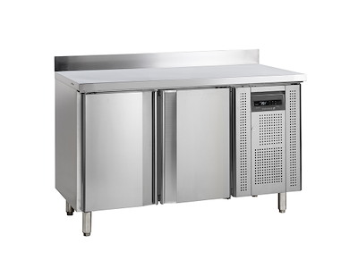 Refrigerated display case 2 doors w/back edge