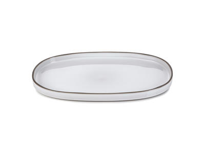 Plate Oval 35.5x22 cm White Caractere