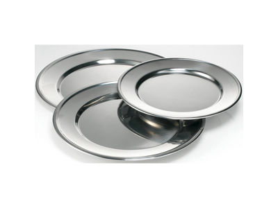 Tray, round stainless steel 32 cm
