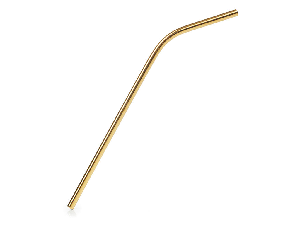 Brush for straws 21.5x6 cm Gold stainless steel Inspired By