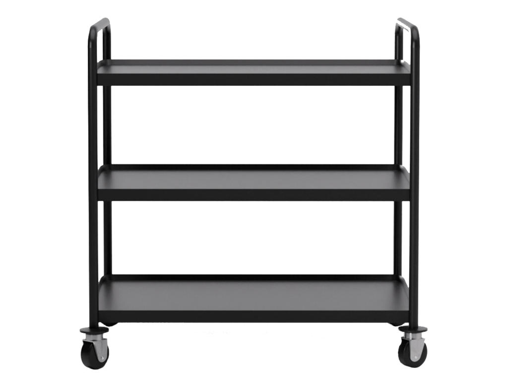 Rolling table 3 levels Black 86x53.5x96 cm