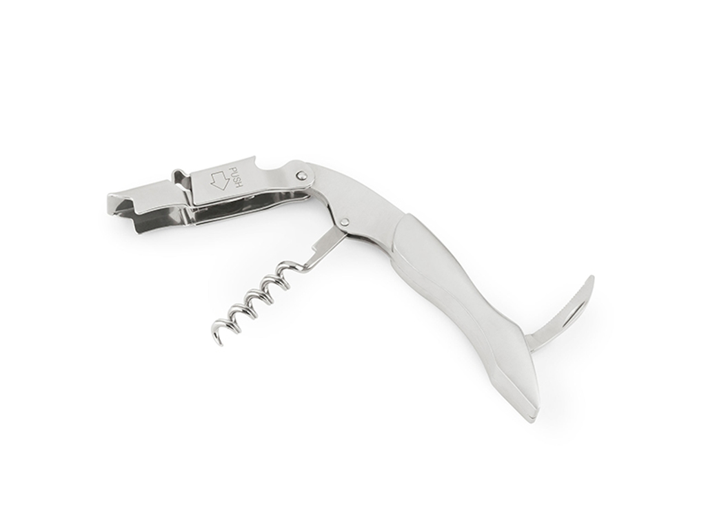 Corkscrew waiter steel with knife BOJ