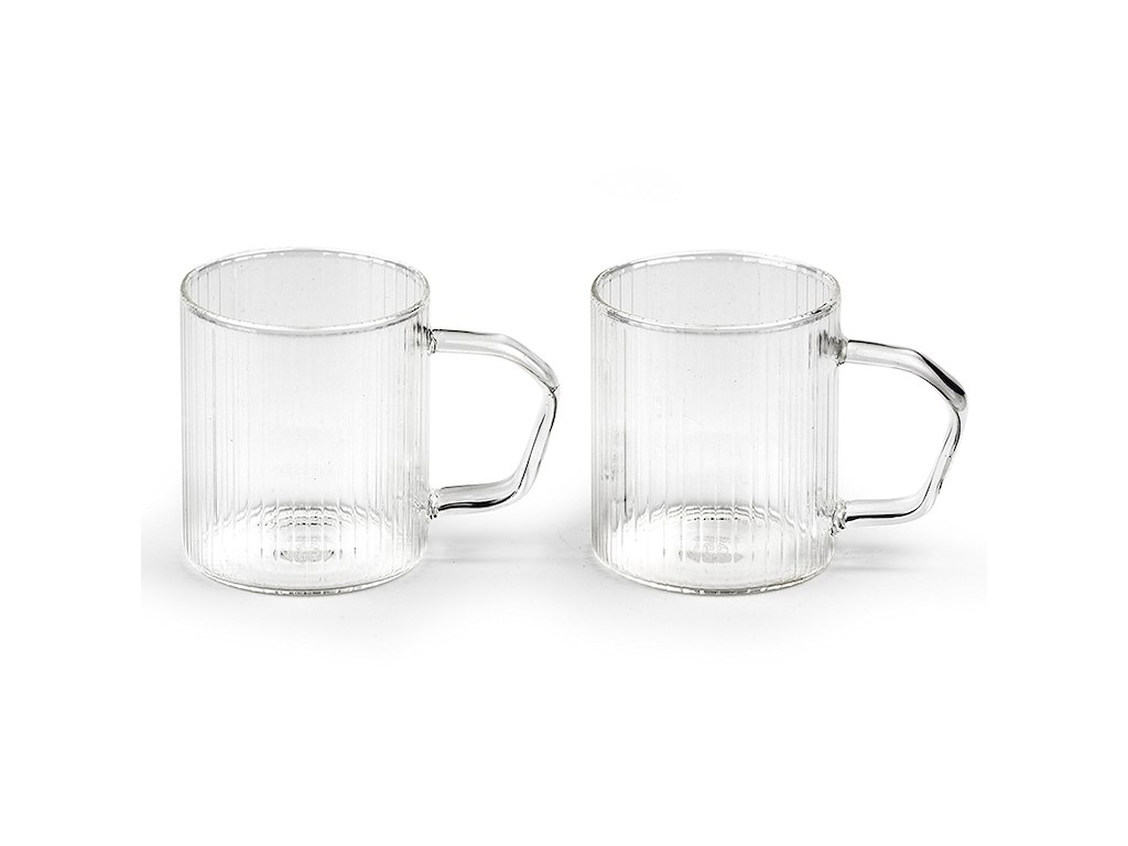 Kop med hank Arusha riflet 20cl 2 stk