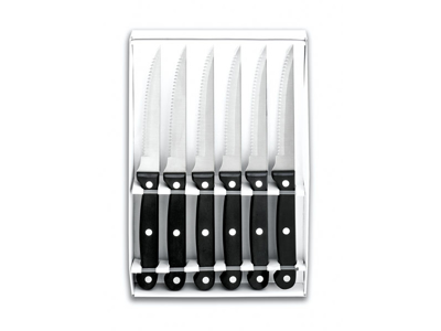 Steak knives 6 pcs grill blade black handle