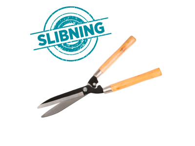 Hedge shears, sharpened