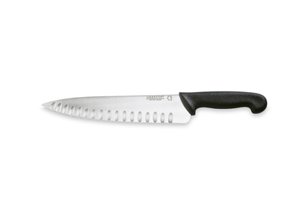 Carving knife, 26 cm, Granton, Black, with air blade