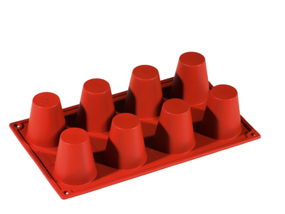 Baking mold Silicone 1/3 GN, 8 cones