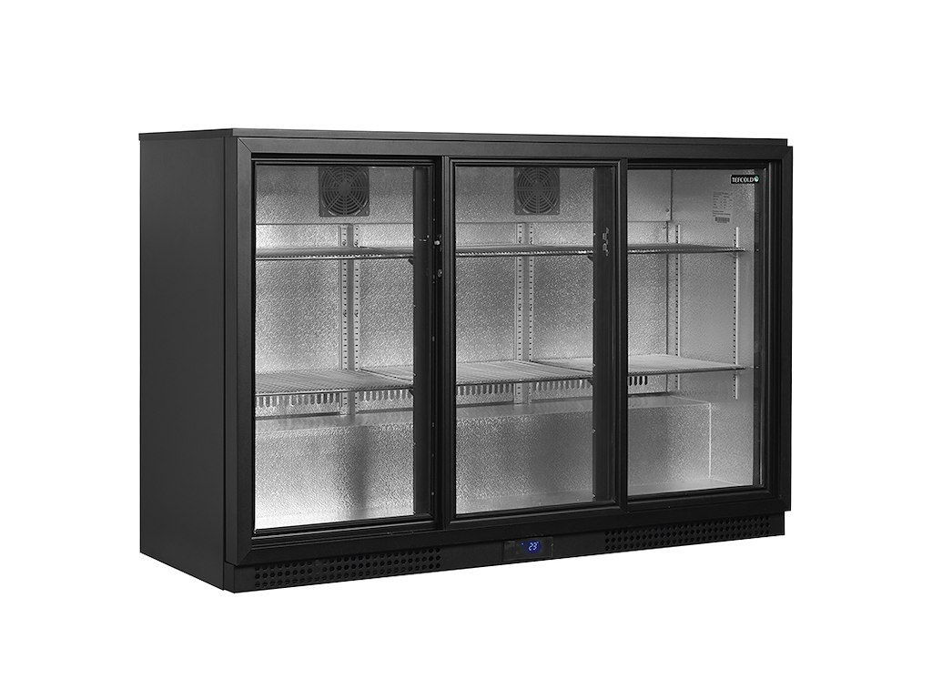 Backbar 3 sliding doors Black 288 ltr.
