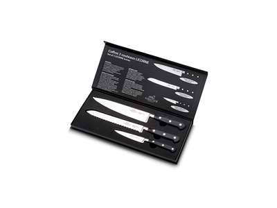 Knife set Lion Sabatier 3 pieces Steel/Black