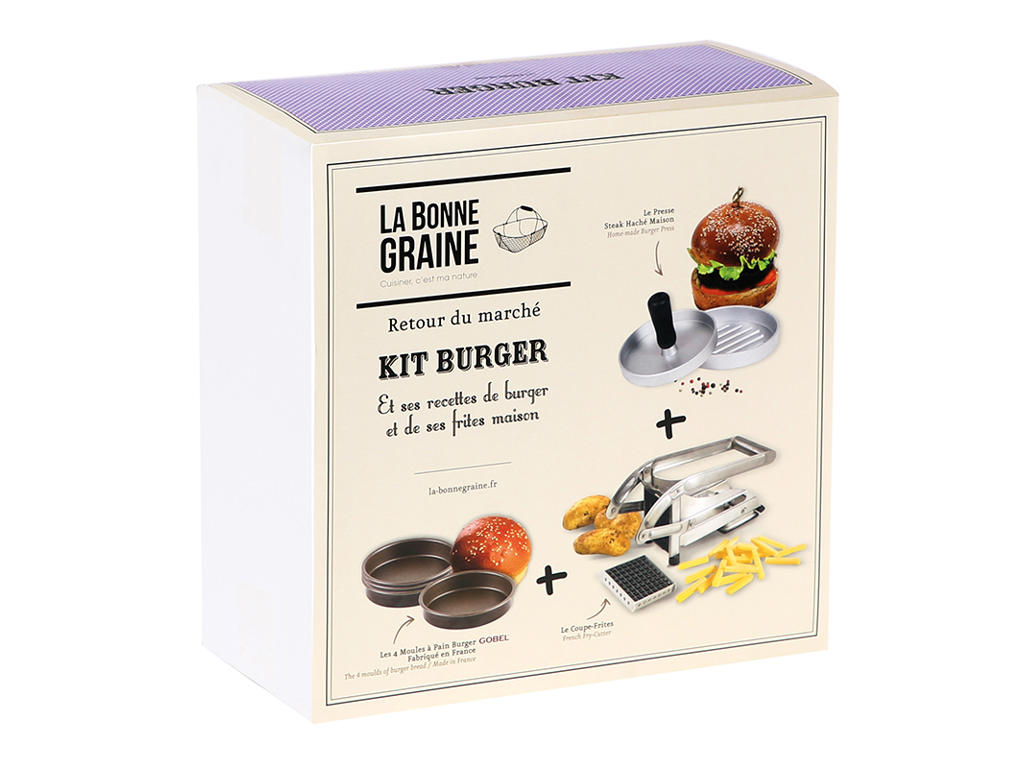 Burger kit with 3 pieces