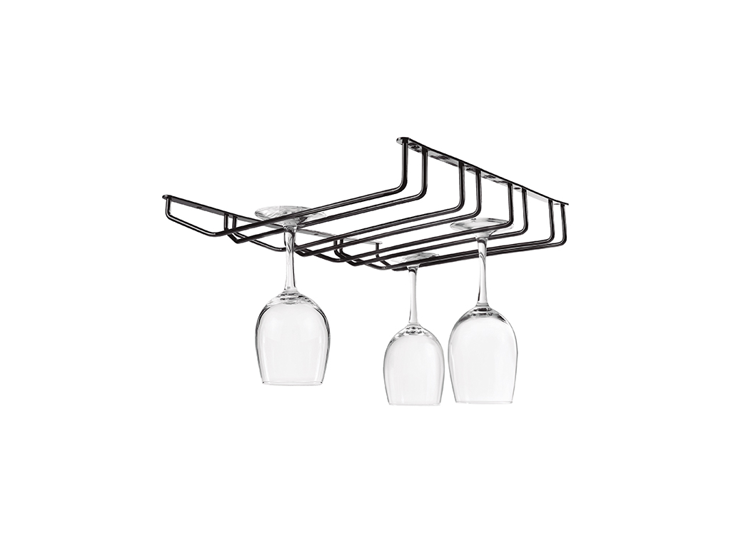 Glass hanger Black 4 rows 34x40 cm