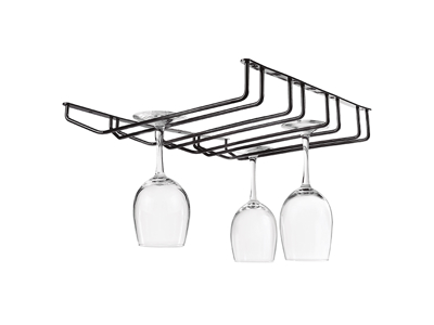 Glass hanger Black 4 rows 34x40 cm
