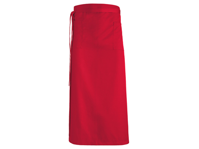Apron with pocket red 110x90 cm