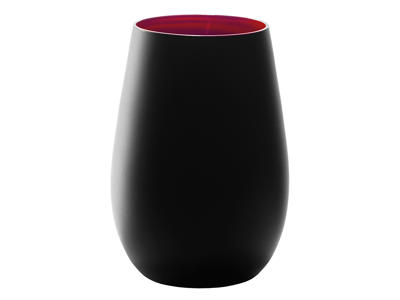 Water Glass with Glass Black/Red Size 46.5cl - 120x64mm