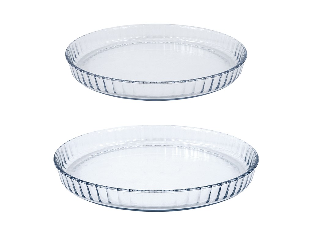 Tærtfad Glas 2stk Aroma Ø27+Ø30cm