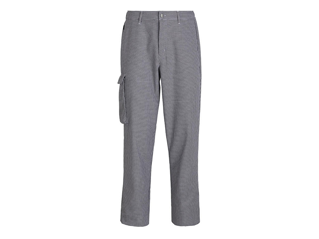 Pants Unisex Black/white with thigh pocket L