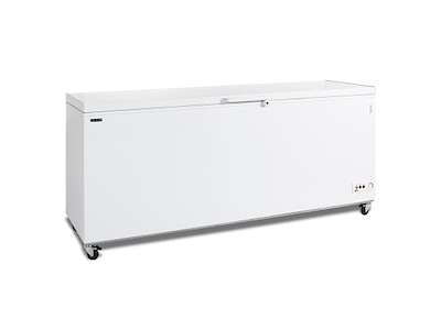 Chest freezer 593 ltr White with wheels and lock