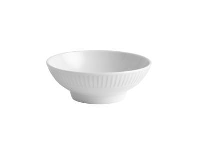 Bowl on foot Pleated 12x4.5 cm White