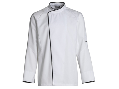 Centaur Chef Jacket Unisex White with Black Piping