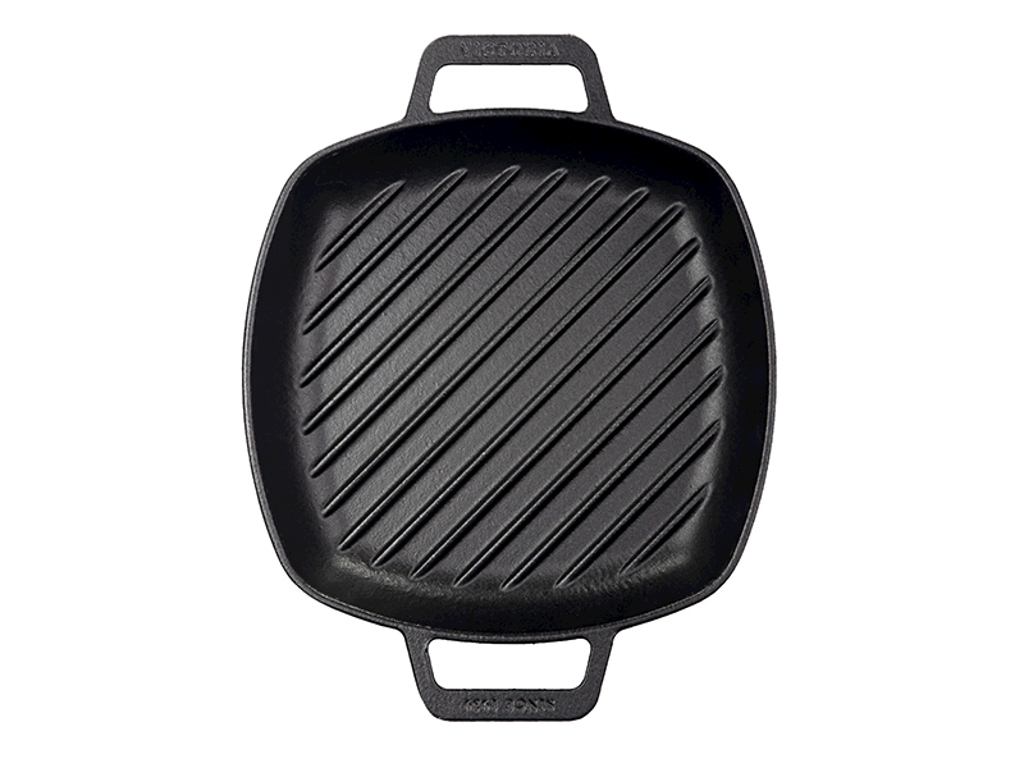 Grill pan, 26x26 cm, Victoria, cast iron