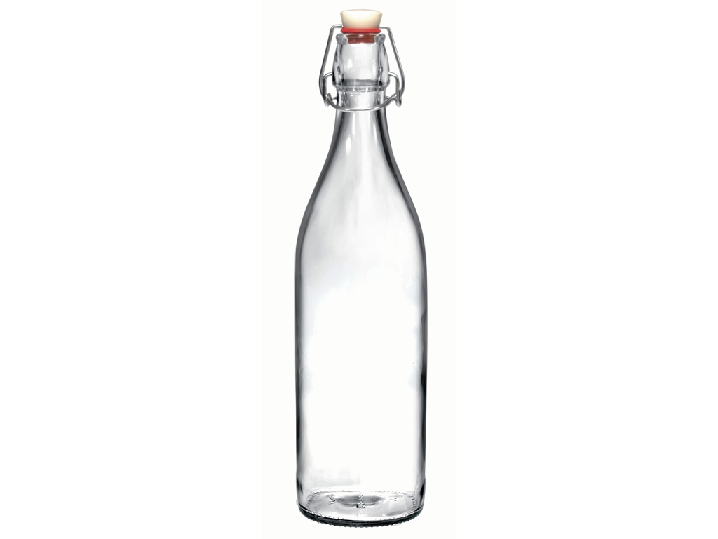 Water bottle 1 L with patent lid Bormioli