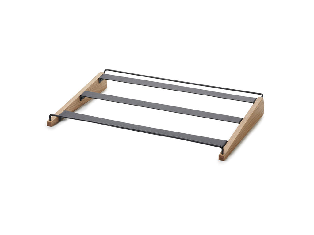 Tray Holder Bread 53x33.5 cm Black Metal/oak A Scene