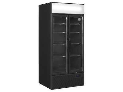 Display refrigerator 535ltr Black w/light top 2-1