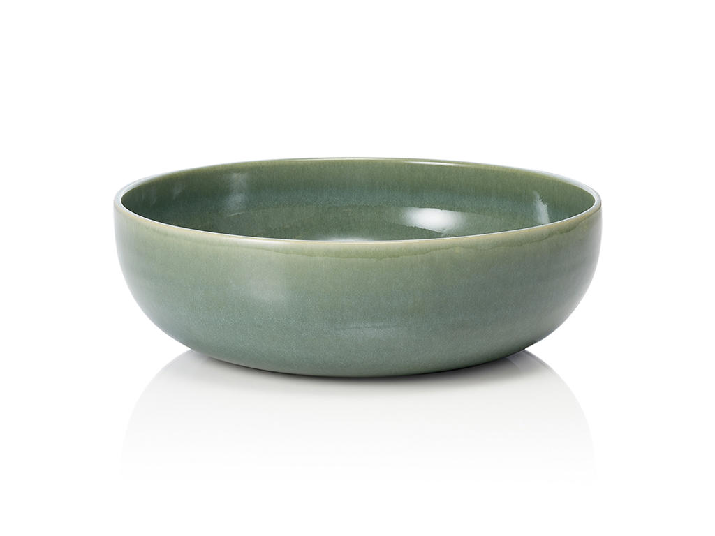 Bowl - Stoneware - Green - 260x260x85mm - 2ltr - Dishwasher Safe - Stackable