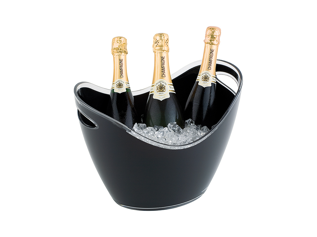 Champagne bowl 6 ltr black 35x27 cm