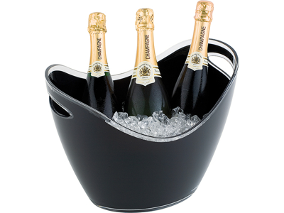 Champagne bowl 6 ltr black 35x27 cm