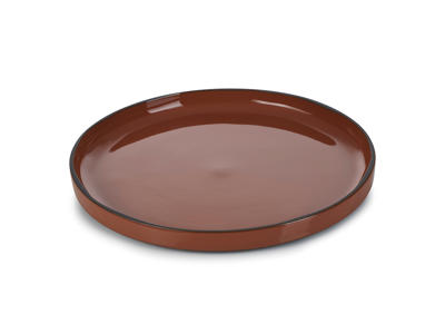 Plate Ø26 cm Brown Caractere