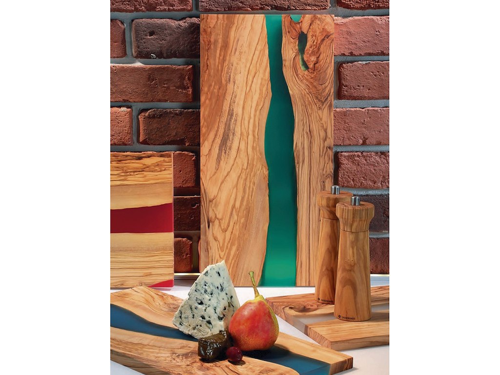 Serving board Olive wood Blue 45x22x1.5cm