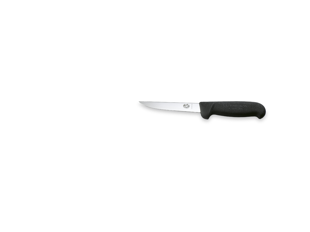 Deboner, 12 cm, Victorinox Fibrox, black, straight blade