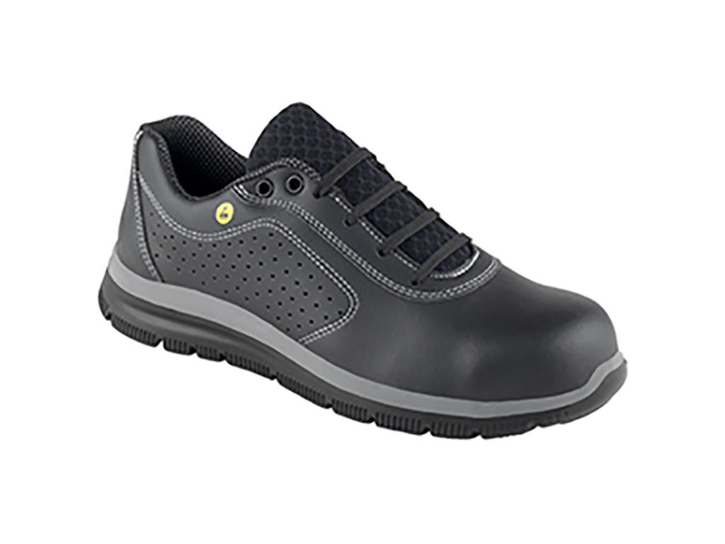 Safety shoes with laces, black