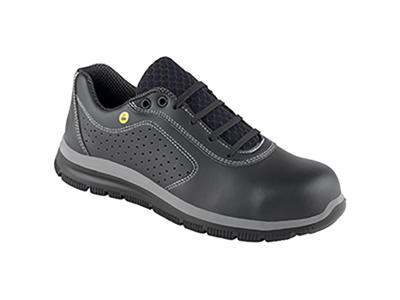 Safety shoes with laces, black
