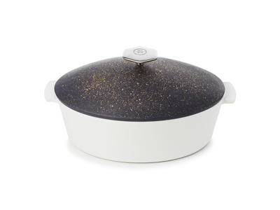 Pot Oval 32.5x26.5 cm Unglazed Black Revolution 2