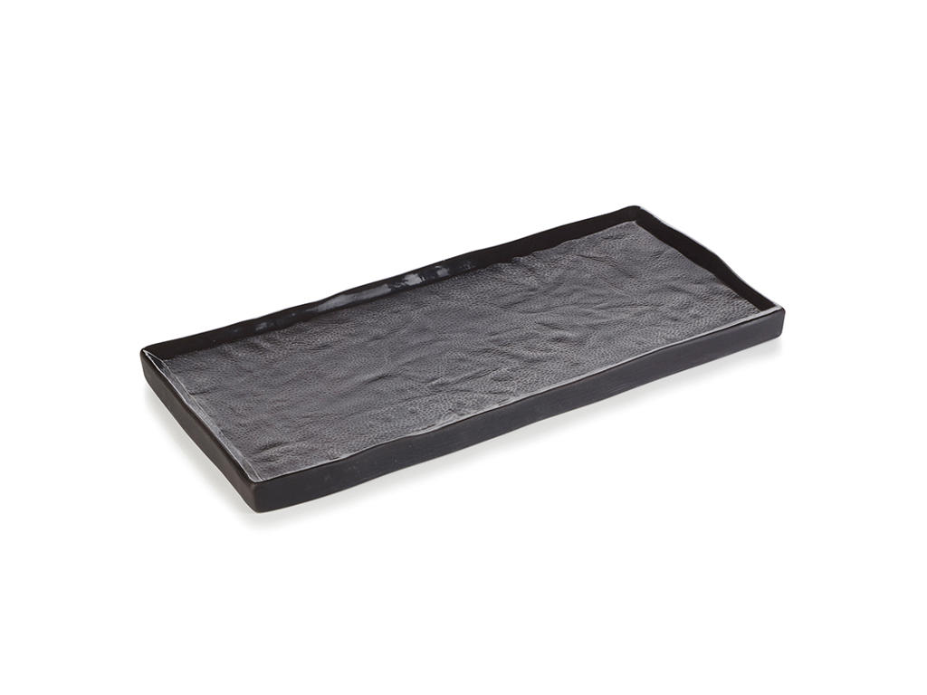 Plate Rectangular 30x13.5 cm Black Solstice