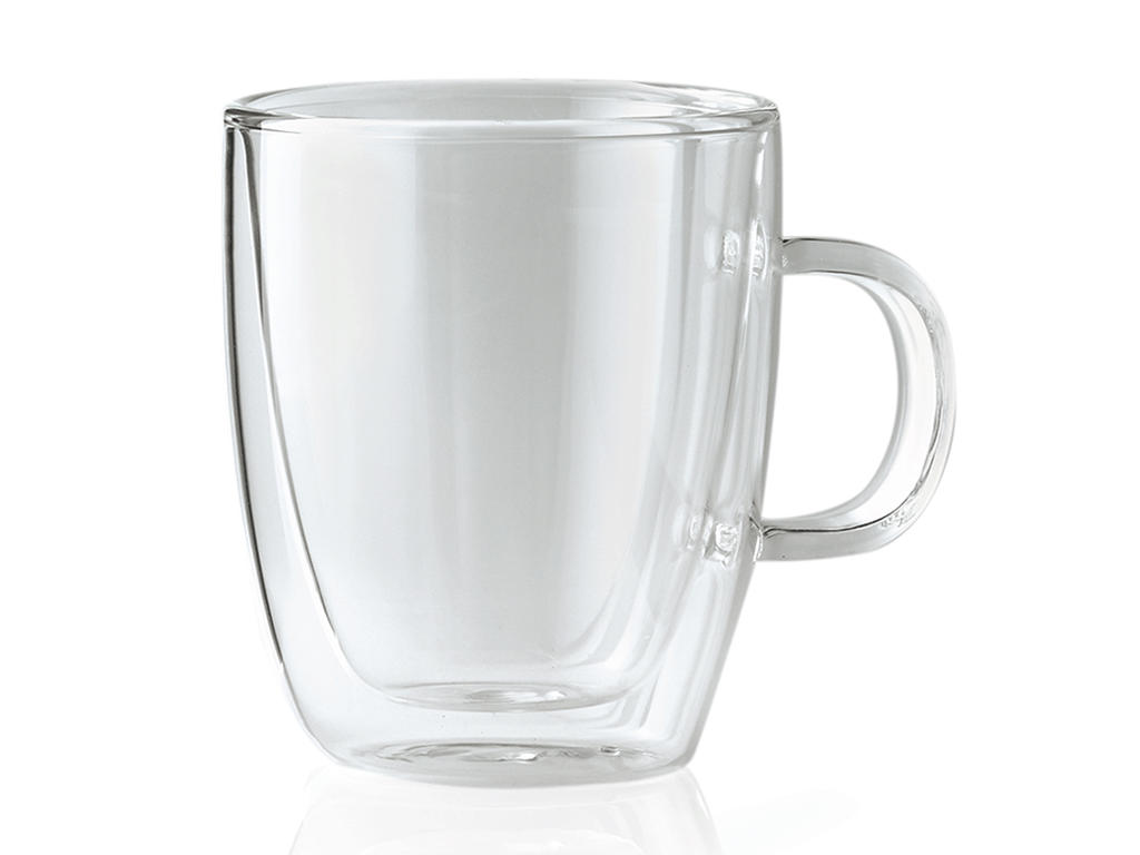 Glass w/handle 36cl Double-walled 2pcs Loun