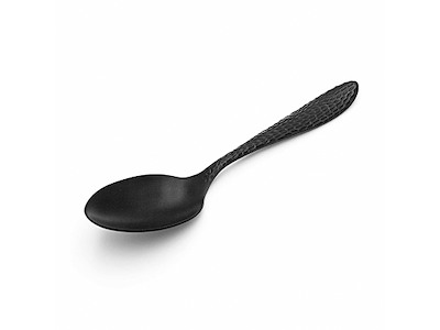 Spoon Quenelle Black size M Hammered
