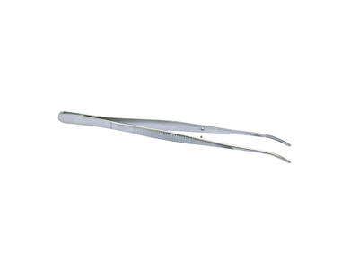 Tweezers 12.5 cm stainless Bent Top