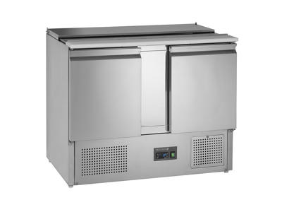 Saladette GN1/1 w/2 doors compressor in bottom