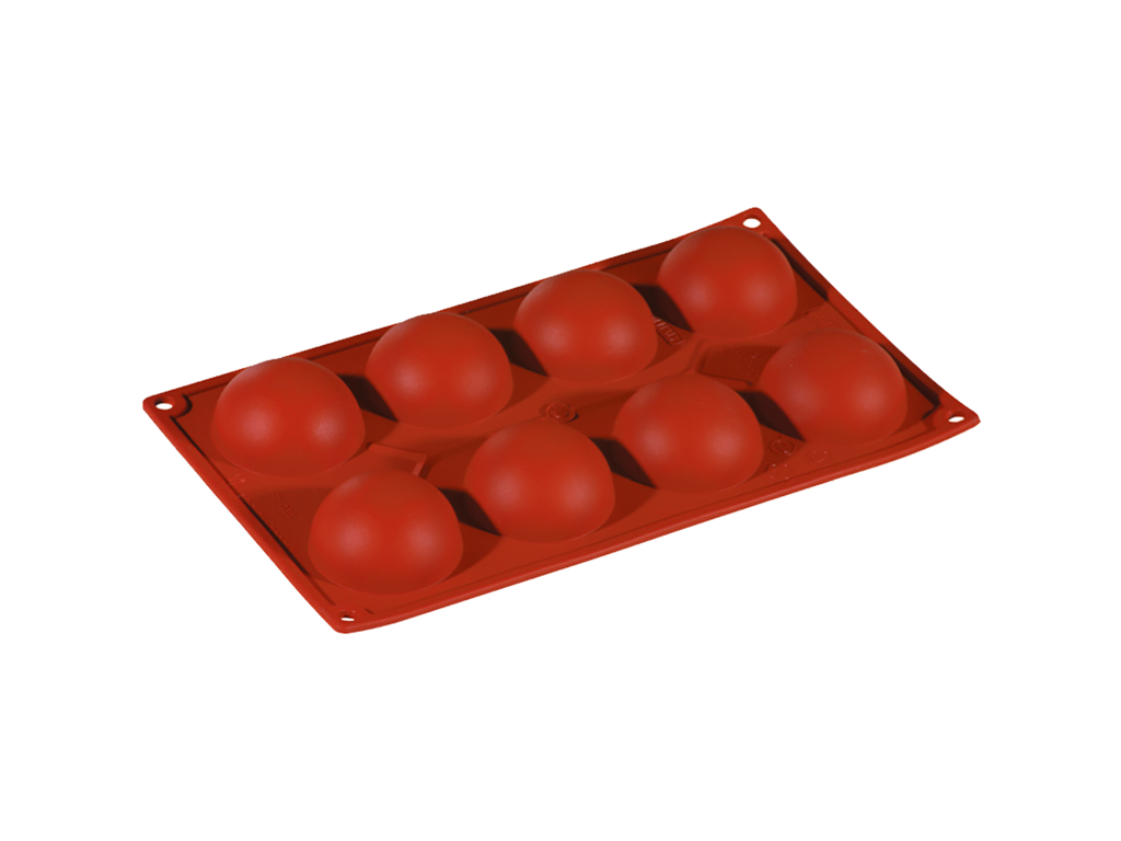 Baking mold Silicone 1/3 GN, 8 half spheres