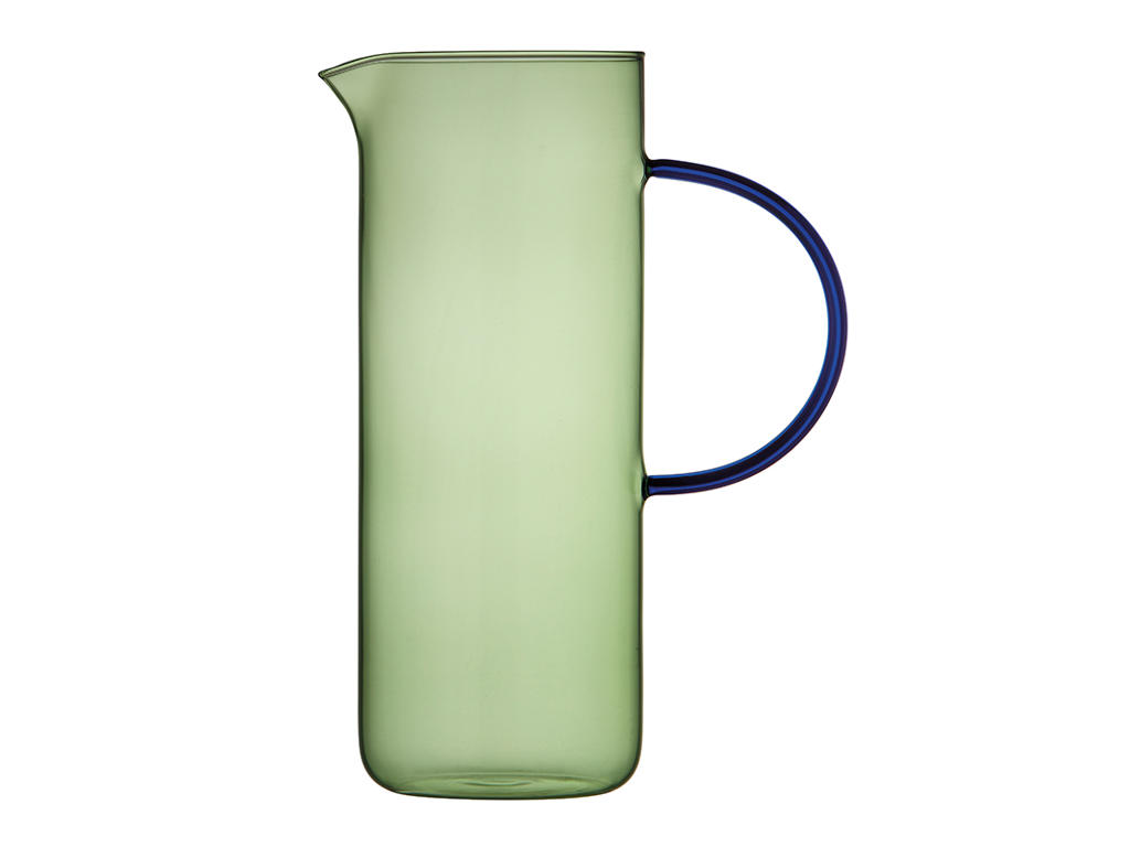 Jug Glass Torino 1.1 liter Green/Blue