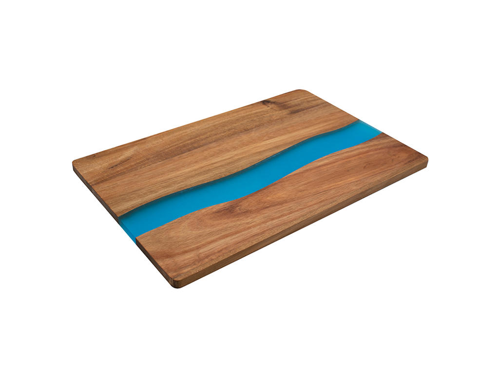 Cutting Board 45x30x1.5 cm Acacia/Blue Resin
